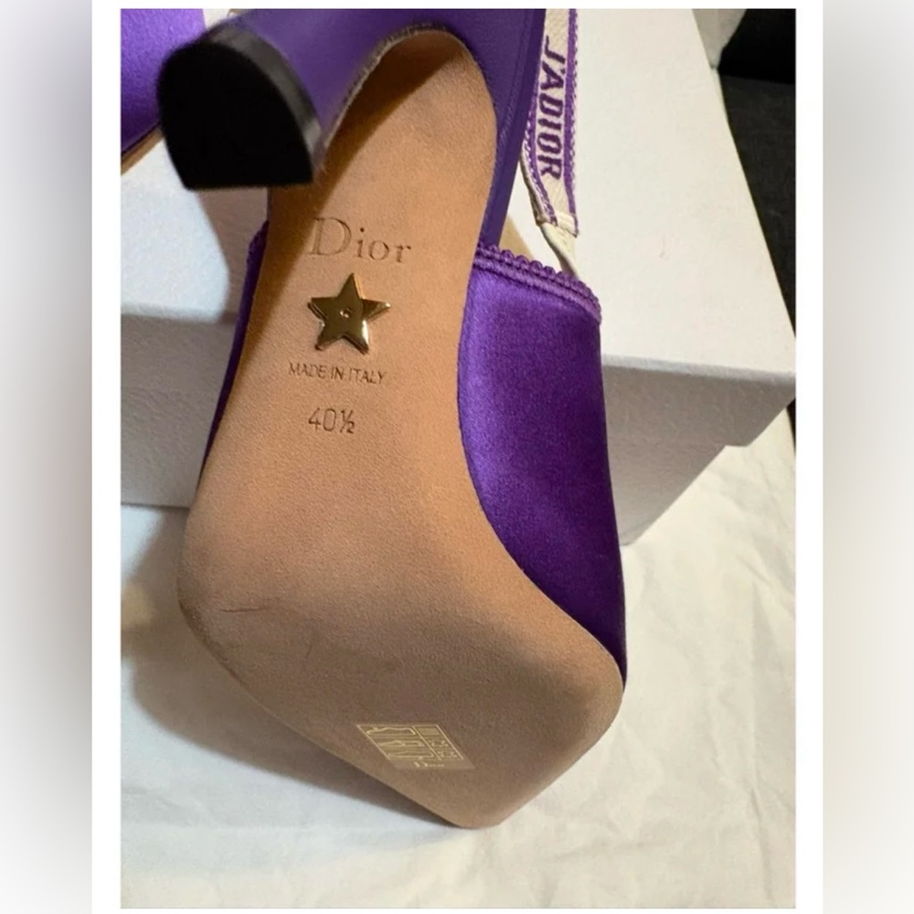Dior Luxurious Purple Slingback Heels - Picture 4 of 5
